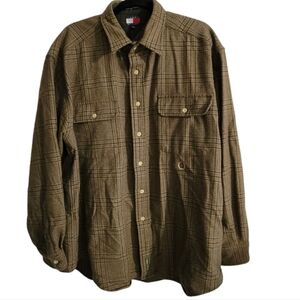 Tommy Hilfiger Men's  Wool Blend Long Sleeve Shirt Size XL